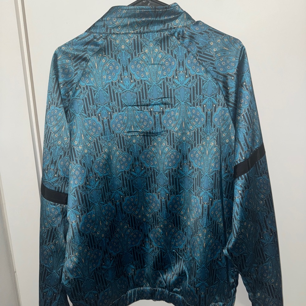 Urban Outfitters Blue Patterned Bomber Jacket